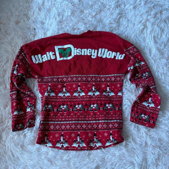 Disney World Parks Spirit Jersey Christmas Mickey Minnie Mouse Castle XS Kids - Picture 1 of 4